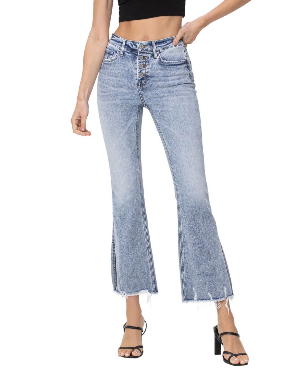 Flying Monkey Womens High Rise Cropped Flare Jeans product image