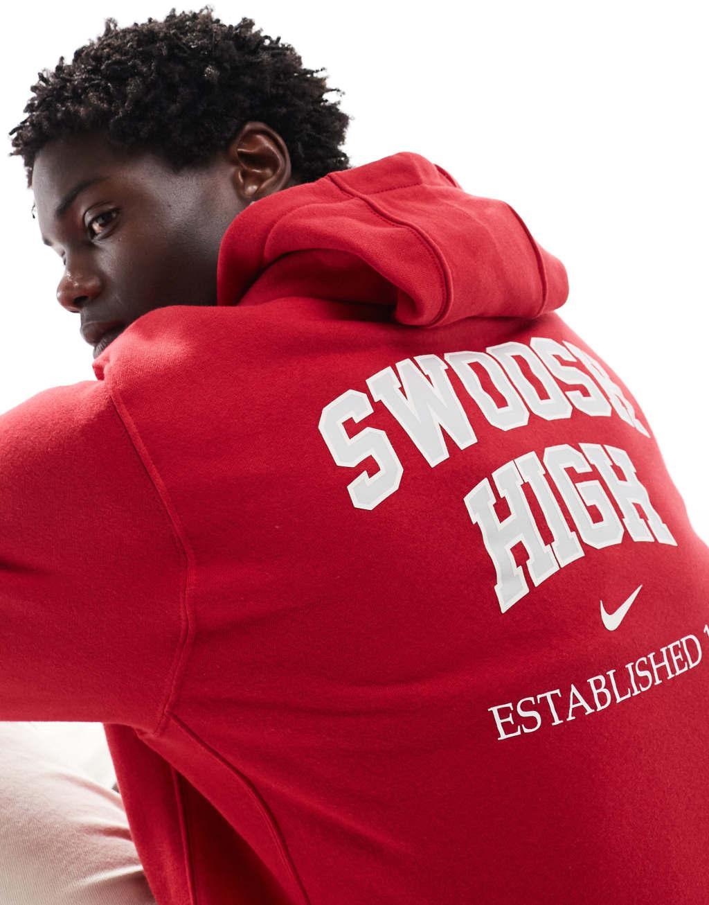 Nike Sportswear Club hoodie in red  Product Image