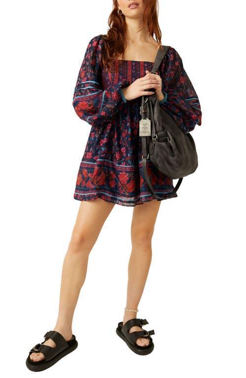 Free People Endless Afternoon Print Long Sleeve Minidress Product Image