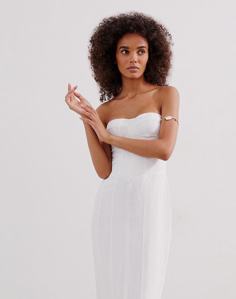 Inara Midi Dress - Off White Product Image