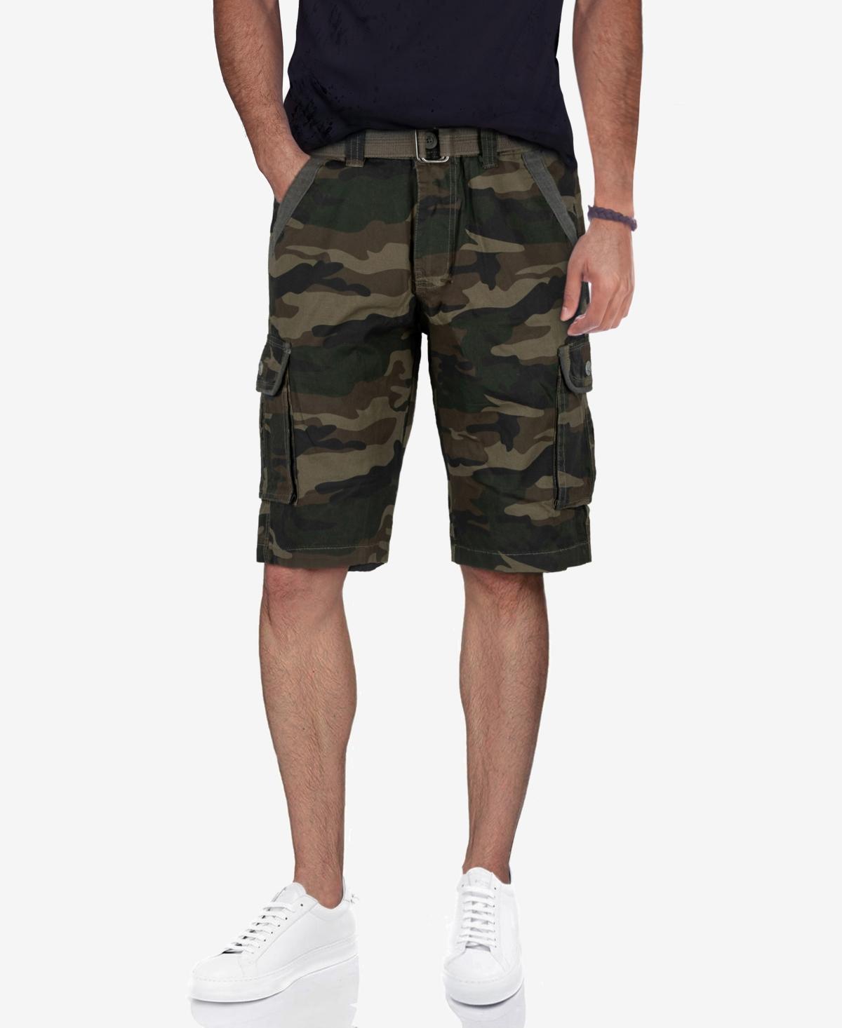 Mens Belted Twill Tape Cargo Shorts Product Image