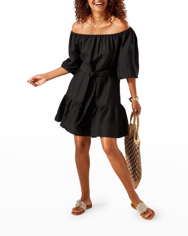 Tommy Bahama St. Lucia Off the Shoulder Tiered Dress Product Image