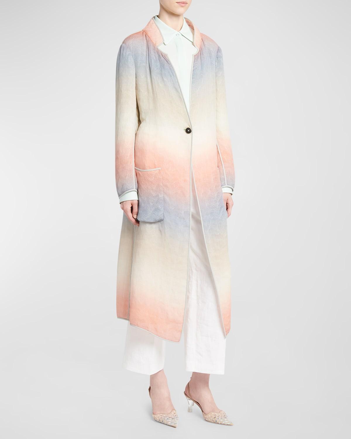 Silk Degrade Ombre Maxi Coat Product Image