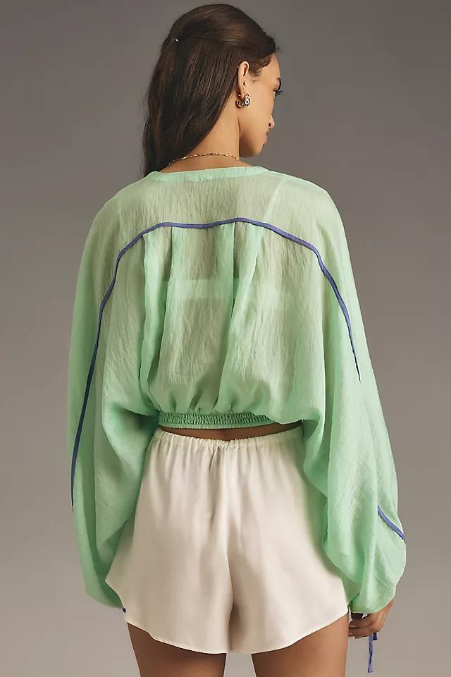 By Anthropologie Long-Sleeve Sheer Blouse Product Image