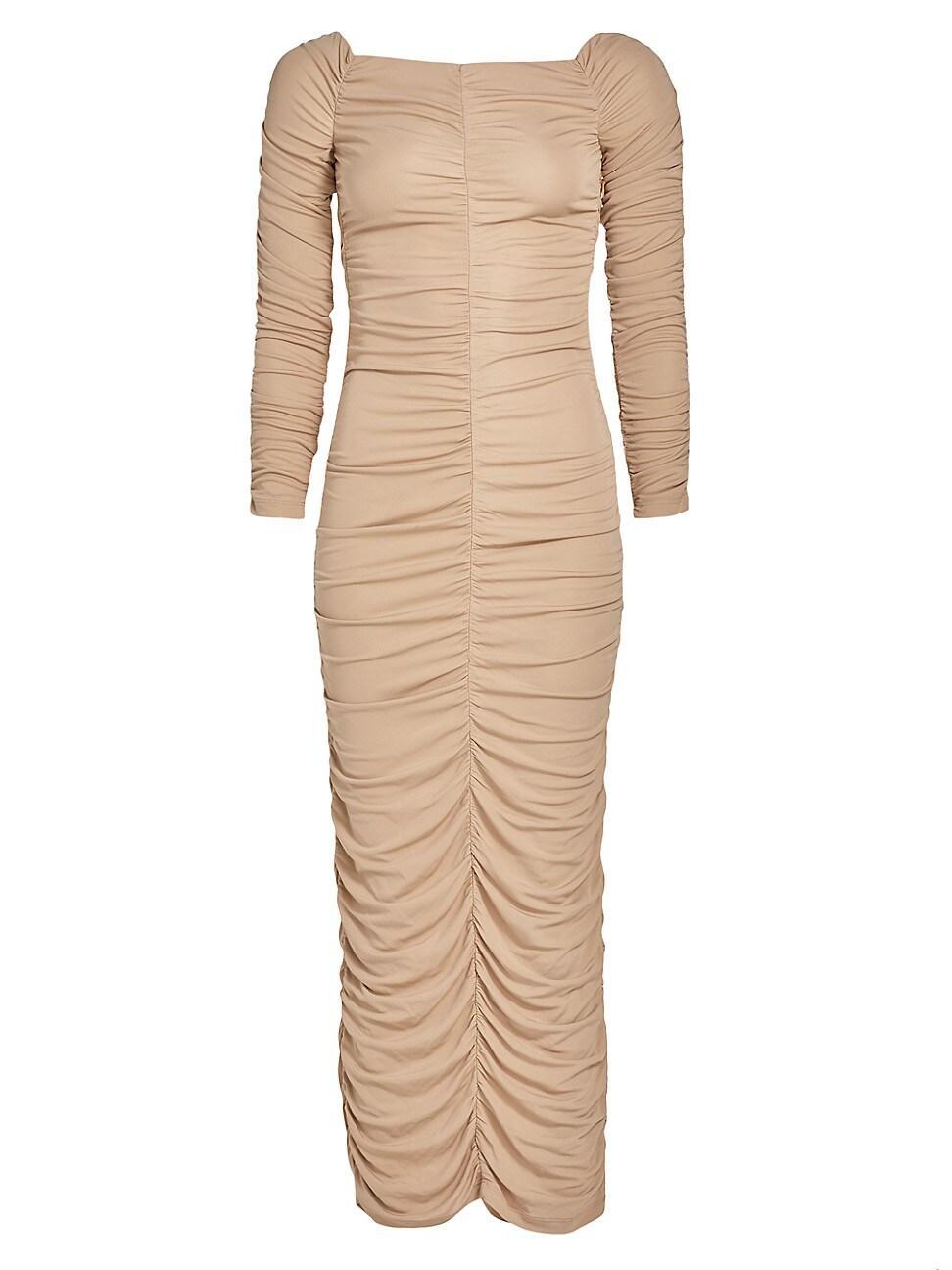 Womens Ruched Body-Con Midi-Dress Product Image