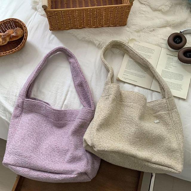 Plain Knit Tote Bag Product Image