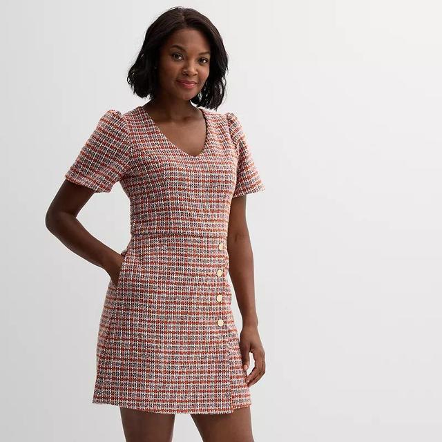 Womens Draper James Short Sleeve Tweed Dress Product Image