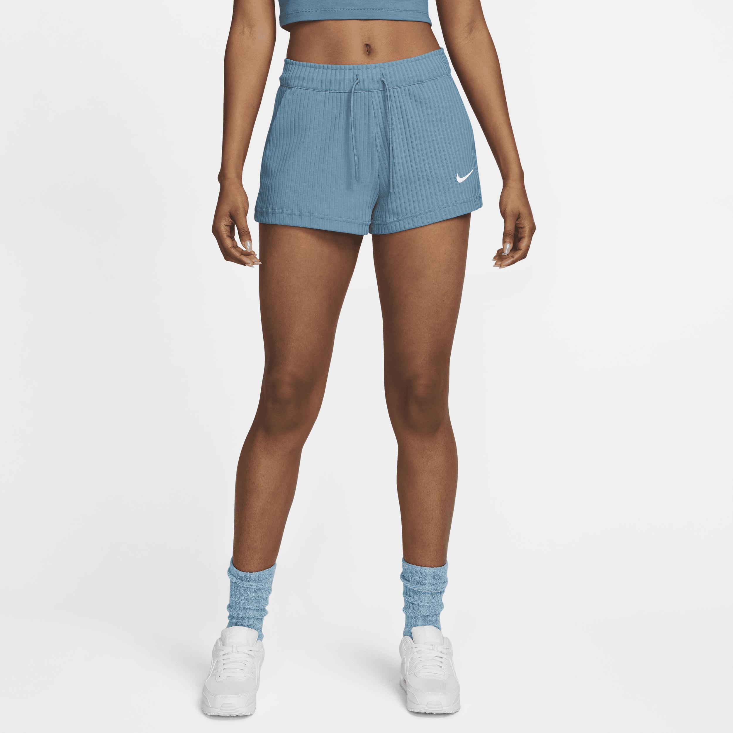 Womens Nike Sportswear High-Waisted Ribbed Jersey Shorts Product Image