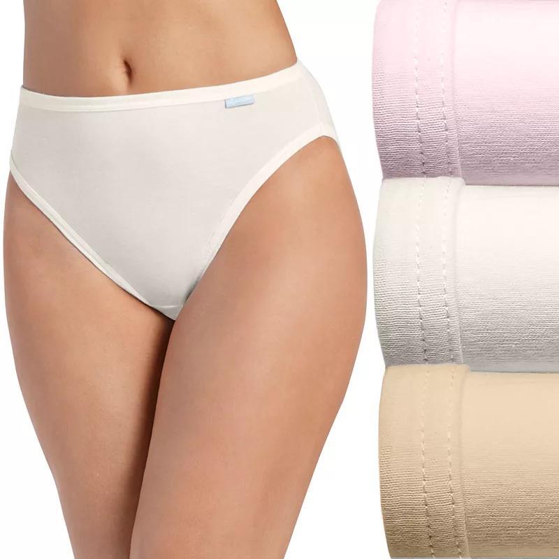 Jockey Elance French Cut 3 Pack Underwear 1485 1487, Extended Sizes - Ivory/Sand Product Image