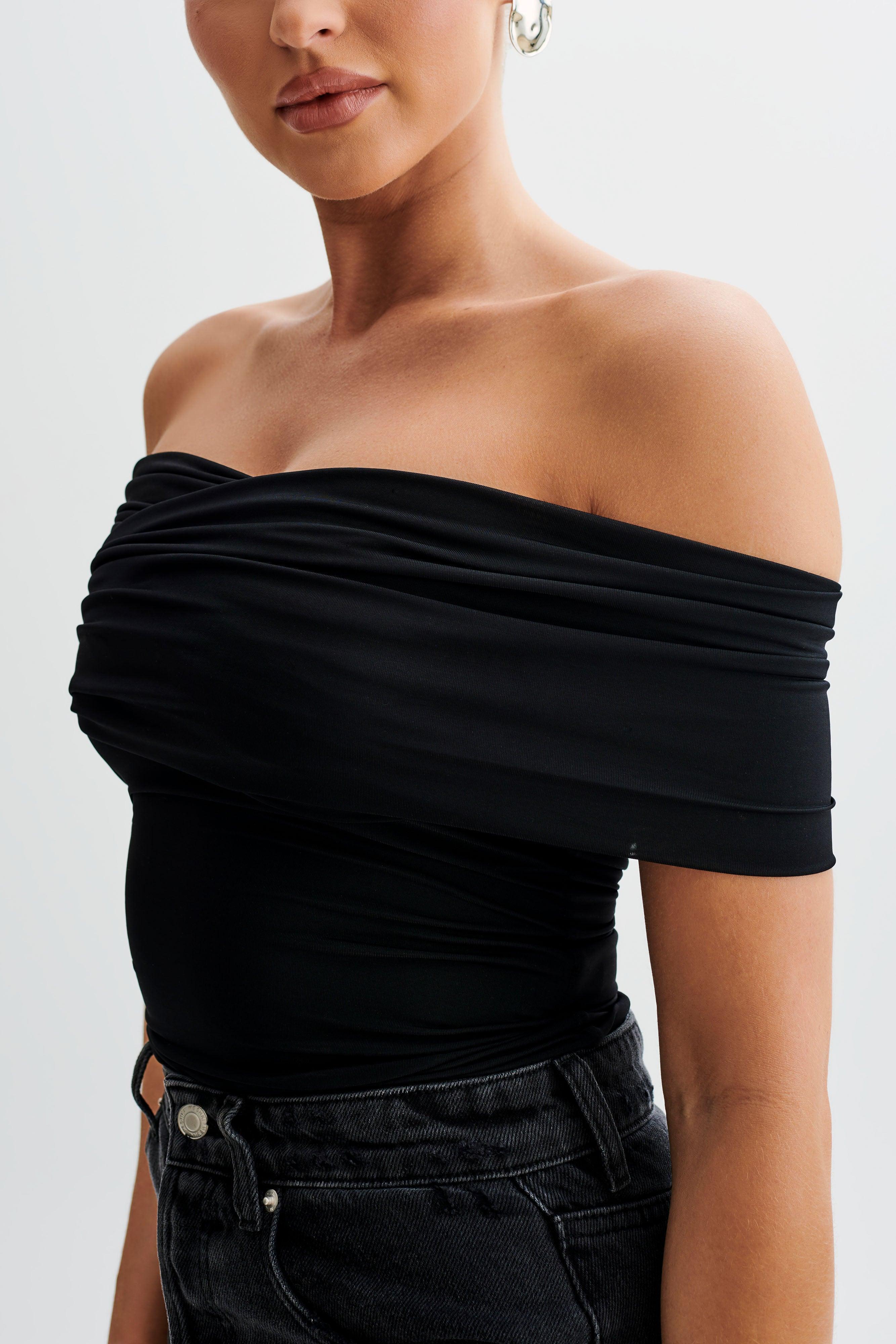 Lourdes Slinky Off Shoulder Top - Black Product Image