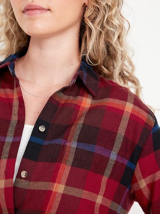 Flannel Boyfriend Button-Down Shirt Product Image