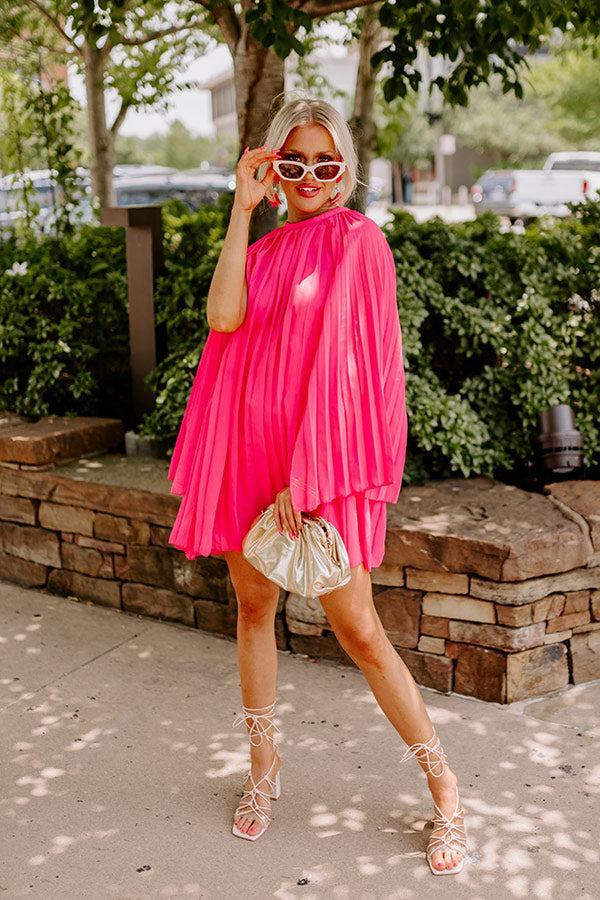 Runway Revelry Shift Dress In Hot Pink Product Image