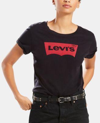 Levis Womens Perfect Graphic Logo Cotton T-shirt Product Image