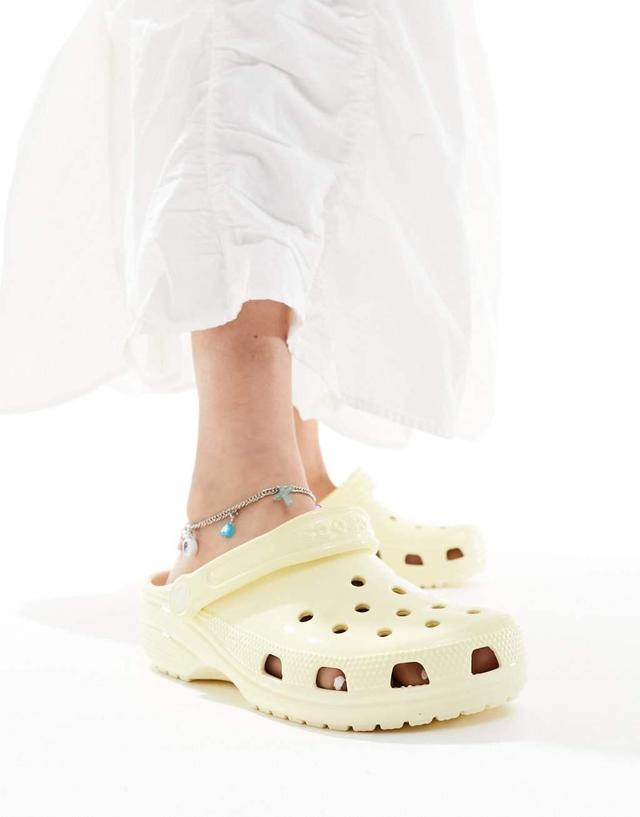 Crocs Classic Clogs In High Shine Buttercream Product Image