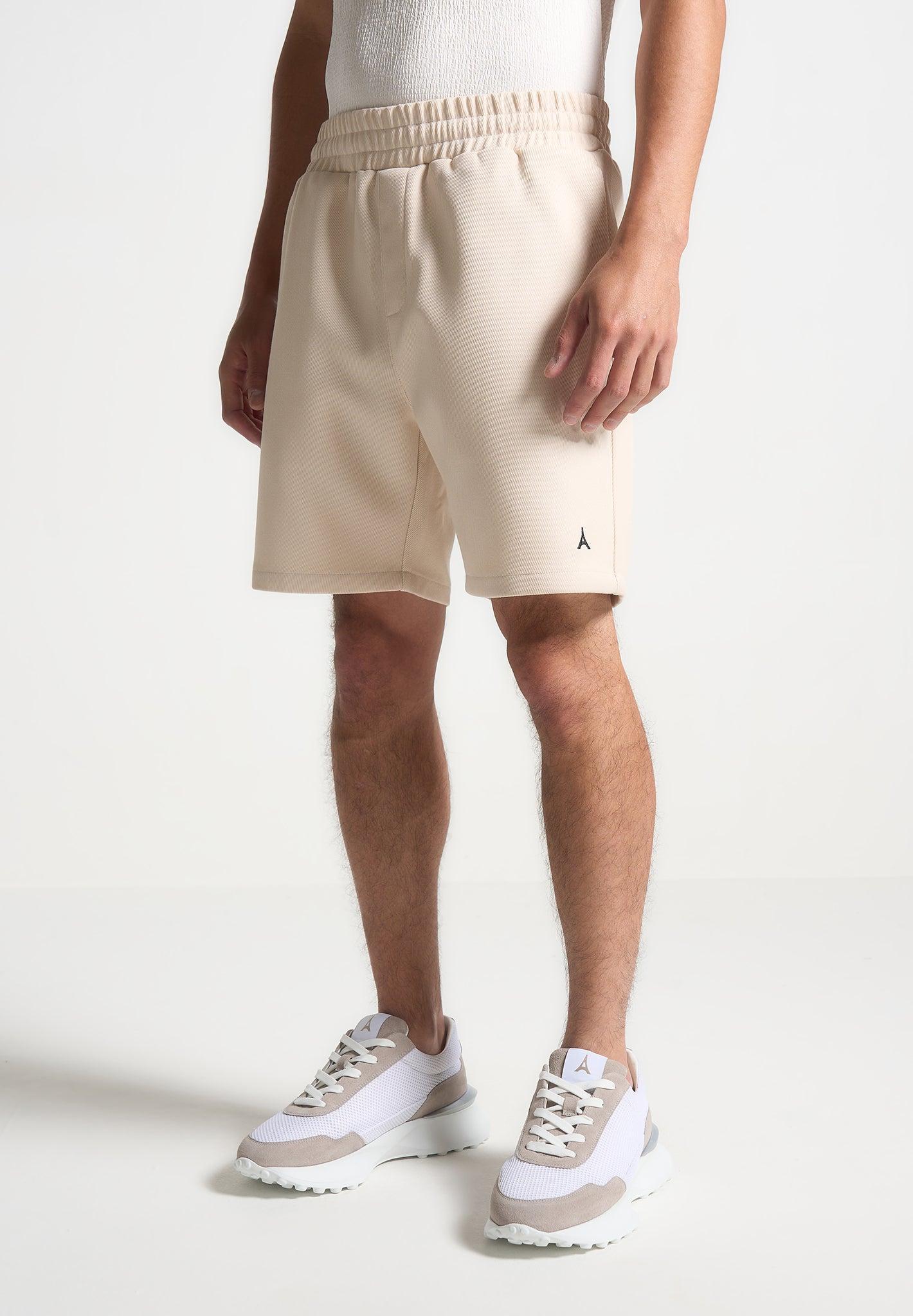 Eiffel Twill Shorts - Cream Male Product Image