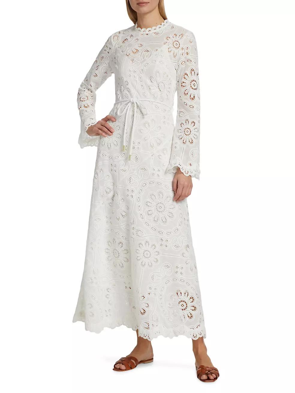 Ottie Lace Embroidered Maxi Dress Product Image