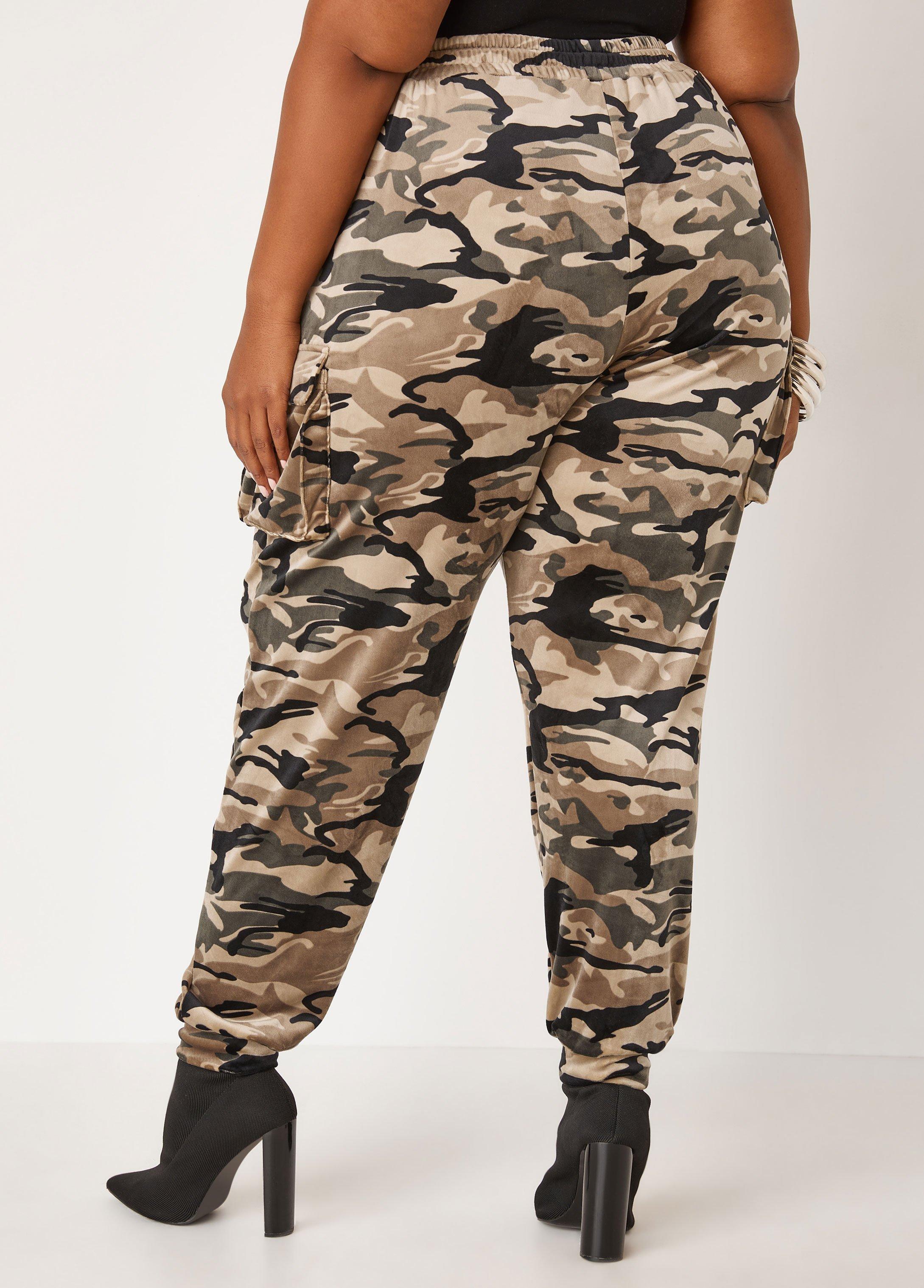 Camo Velour Joggers Product Image