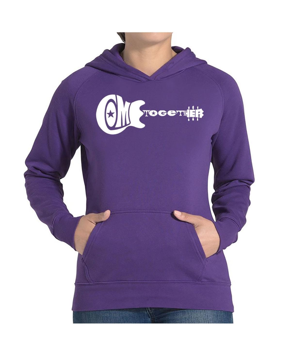 La Pop Art Womens Word Art Hooded Sweatshirt -Come Together Product Image