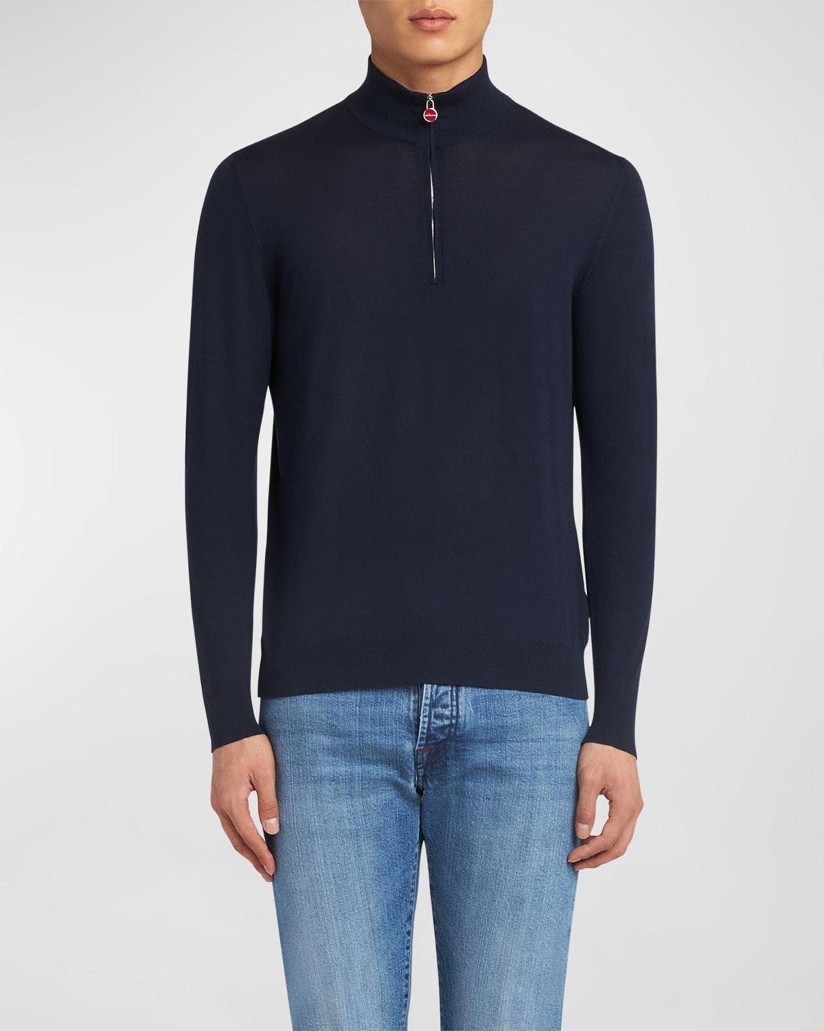 Mens Half-Zip Wool Sweatshirt Product Image