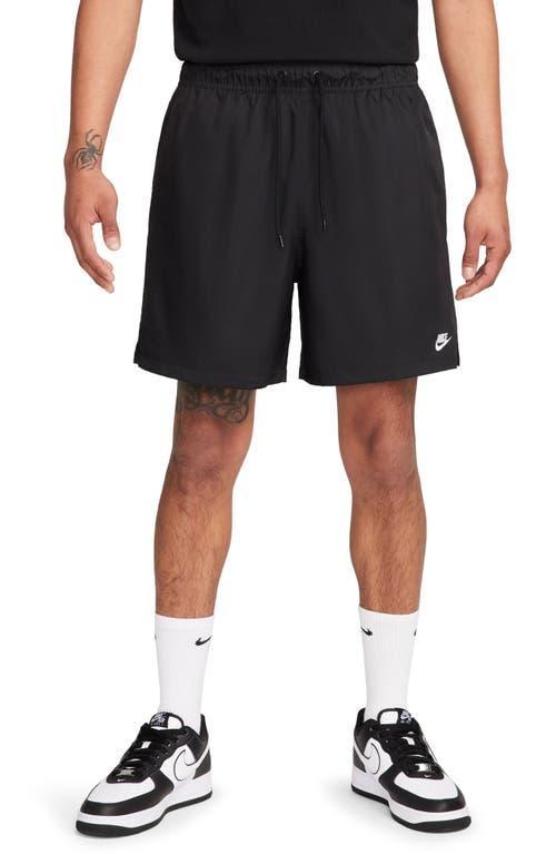 Nike Mens Nike Club Flow Shorts - Mens White/Black Product Image