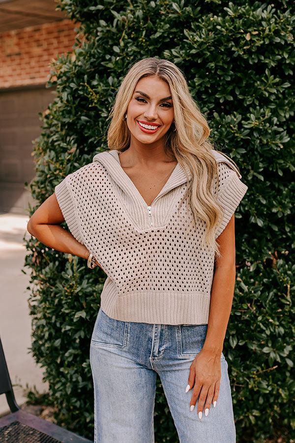 Cozy Lifestyle Knit Top in Oatmeal Product Image