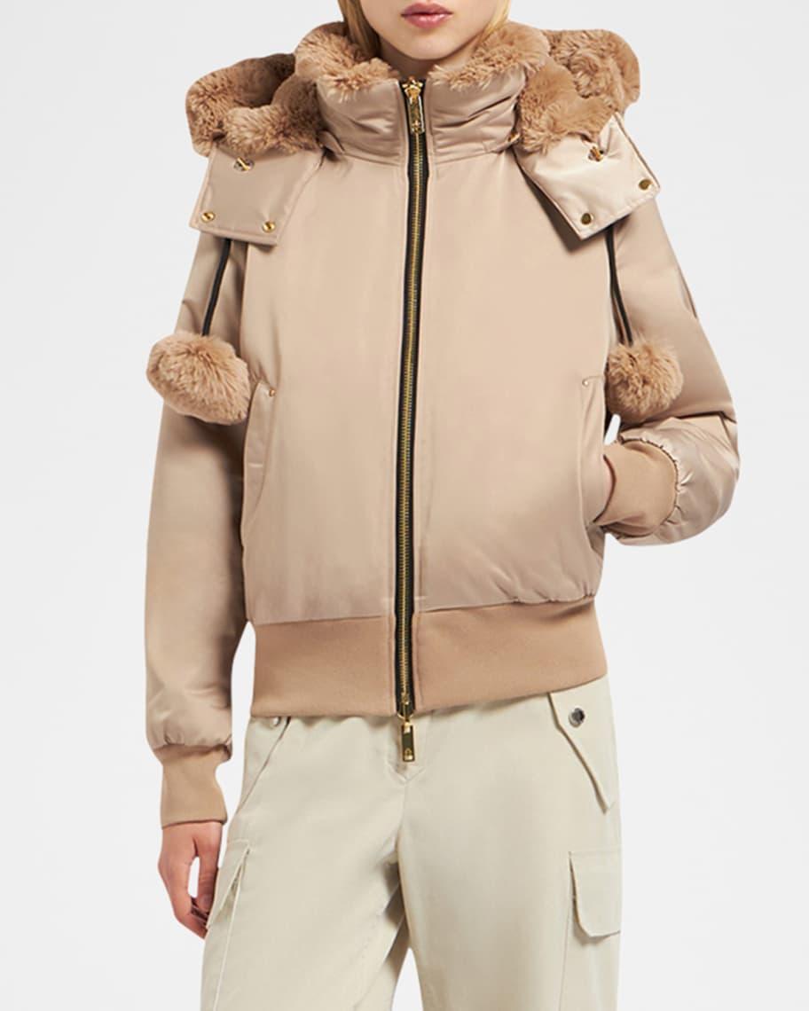 Debbie Reversible Faux-Fur Bomber Jacket with Detachable Hood Product Image