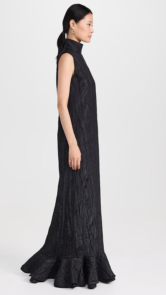 Dur Doux Black Crinkle Taffeta Gown | Shopbop Product Image