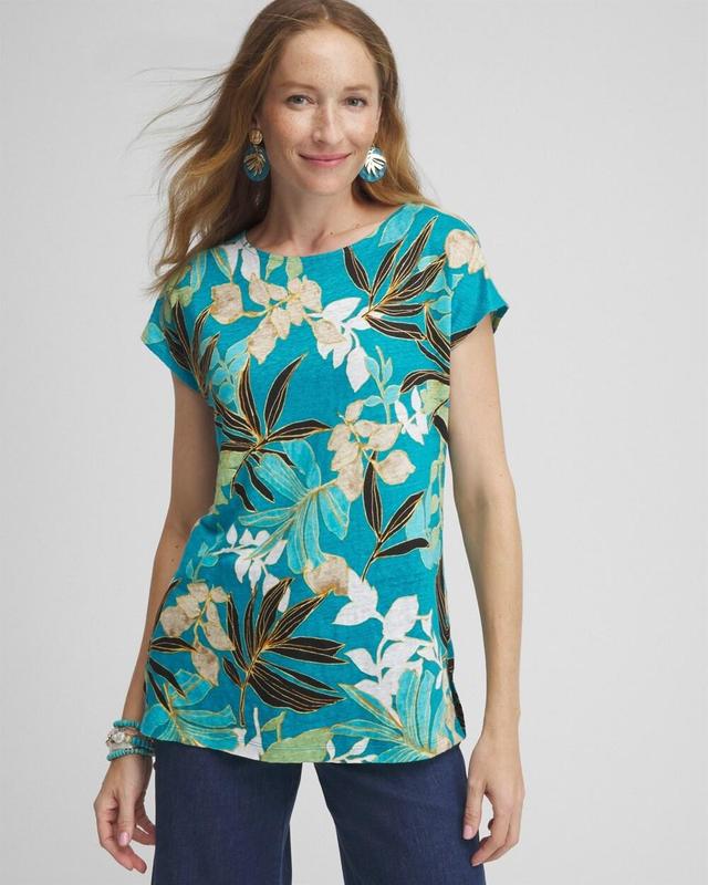 Women's Palms Linen Tunic Top Product Image