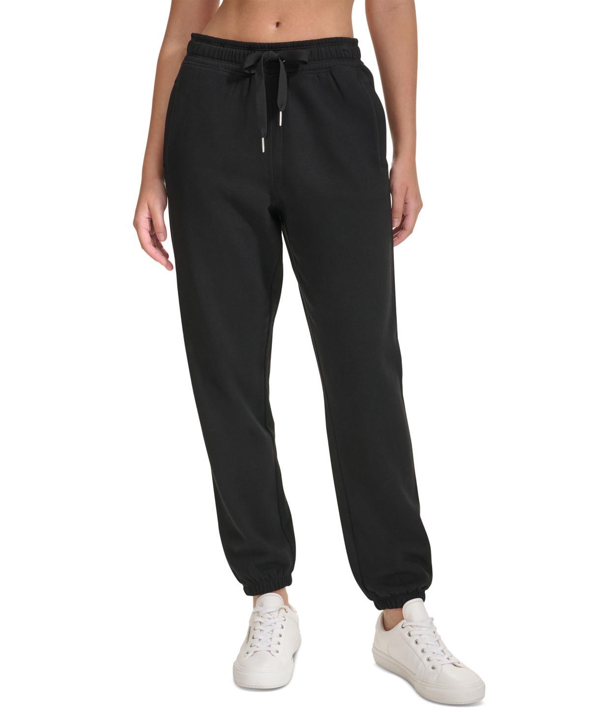 Calvin Klein Womens Fleece High Waist Drawstring Sweatpants Product Image