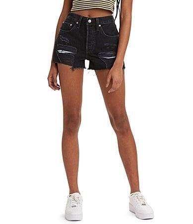 Levis Original High Rise Destructed Shorts Product Image