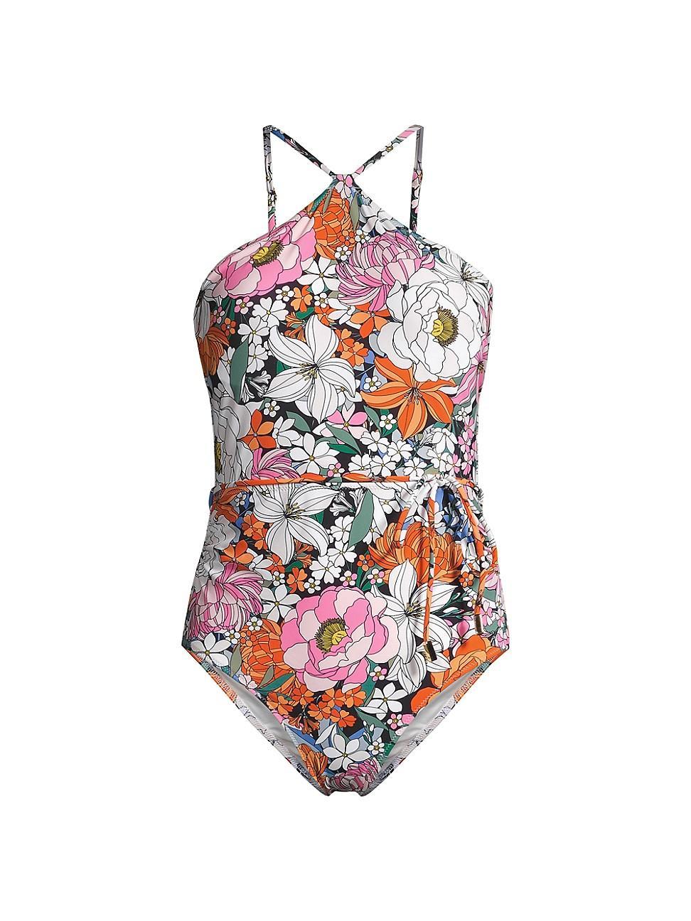 Womens Daphne Floral One-Piece Swimsuit Product Image