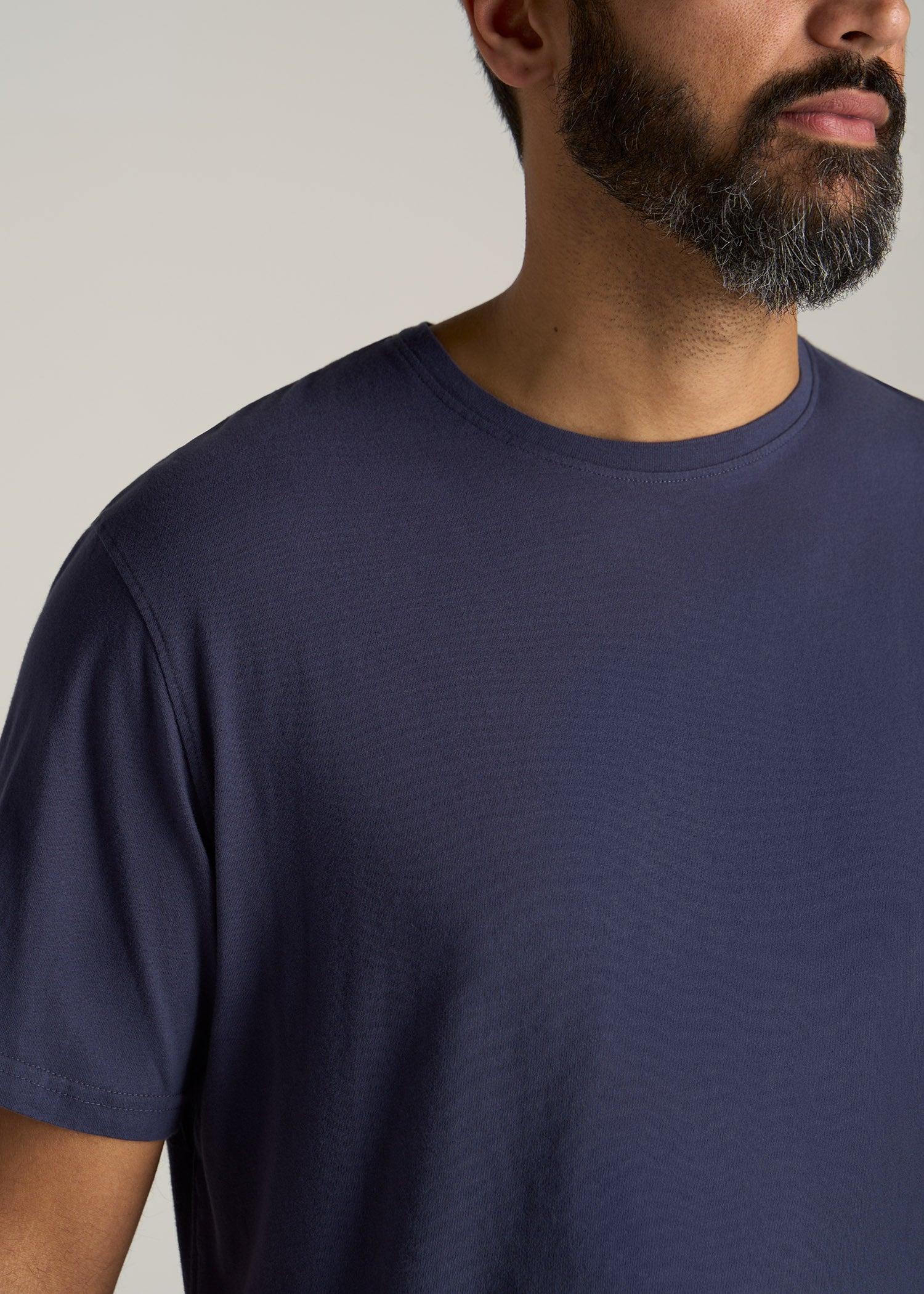 LJ&S Men's Tall REGULAR-FIT Crew Neck Tee in Weathered Navy Male Product Image