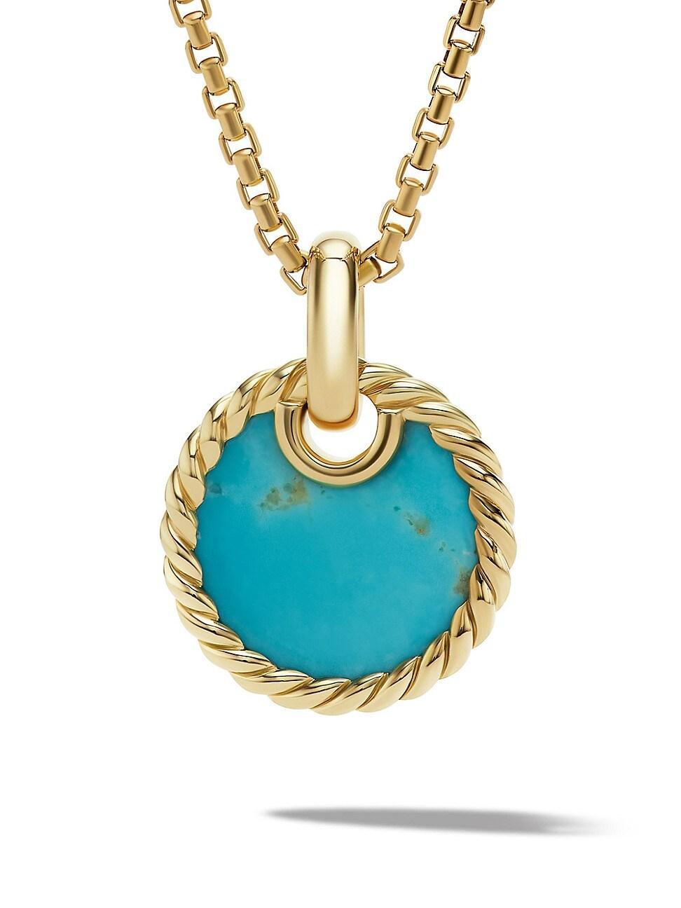 Womens DY Elements Disc Pendant In 18K Yellow Gold Product Image