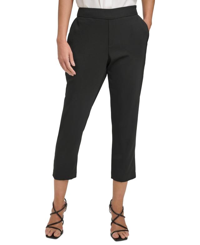 Dkny Womens Mid-Rise Pull-On Cropped Pants Product Image