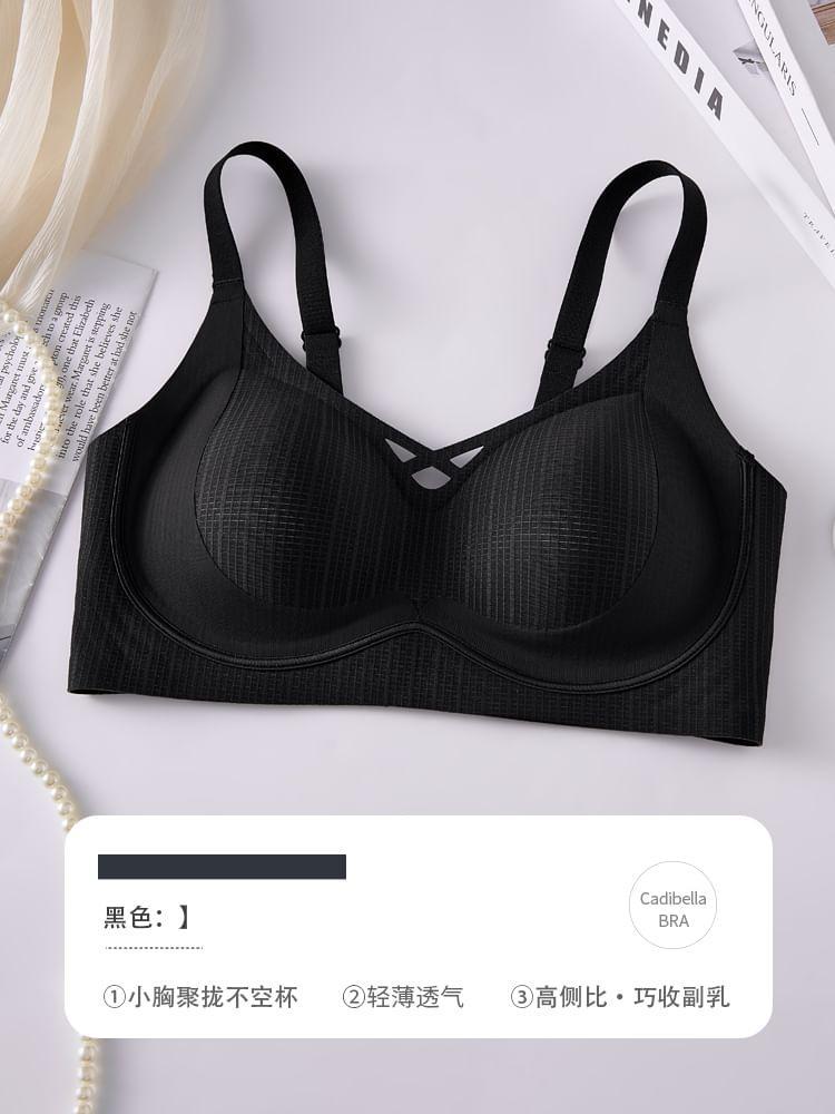 V-Neck Plain Bra Product Image