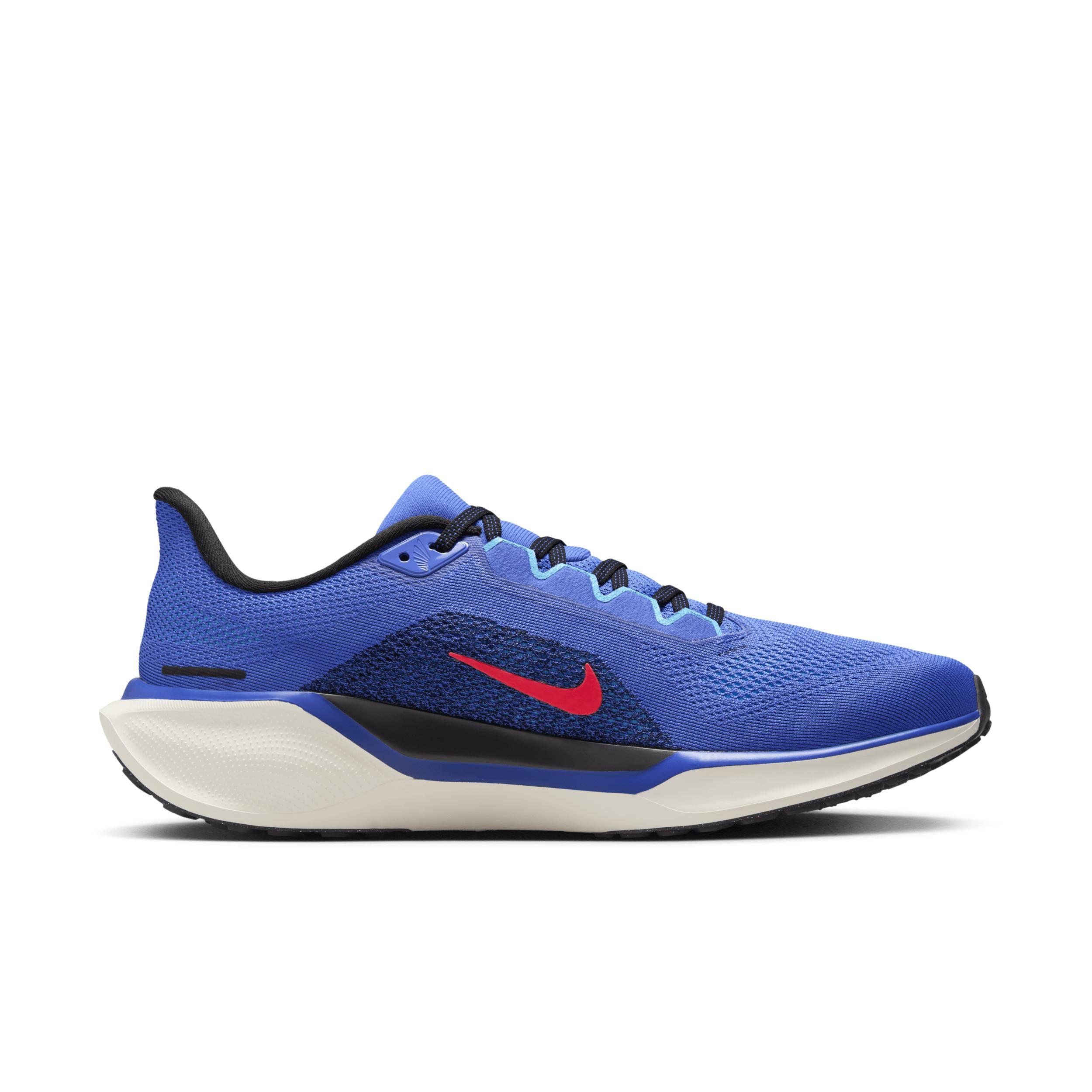 Nike Mens Nike Air Zoom Pegasus 41 - Mens Running Shoes Astronomy Blue/Hot Punch/Black Product Image