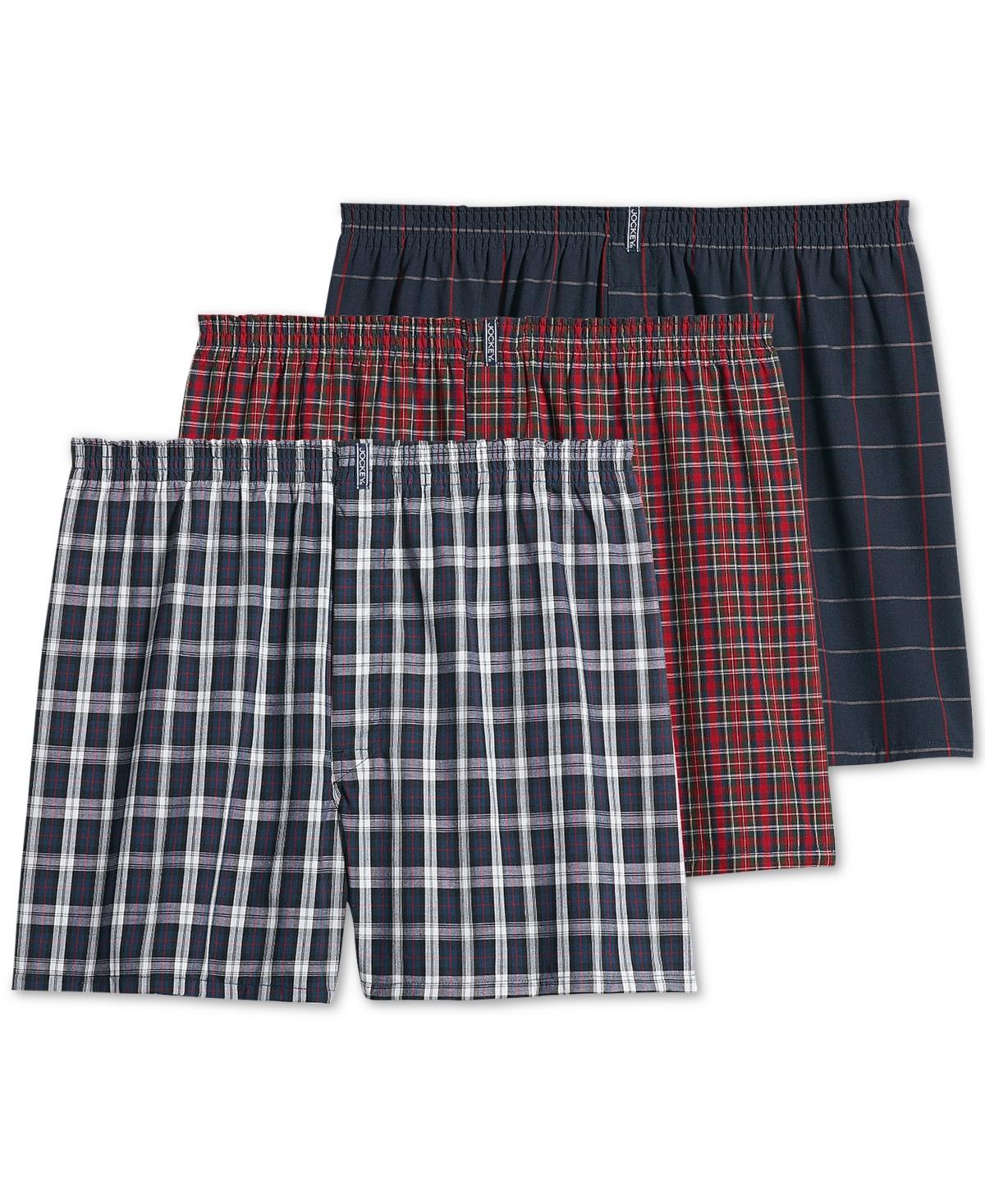 Mens Jockey 3-pack Classic Full-Cut Woven Boxers Product Image