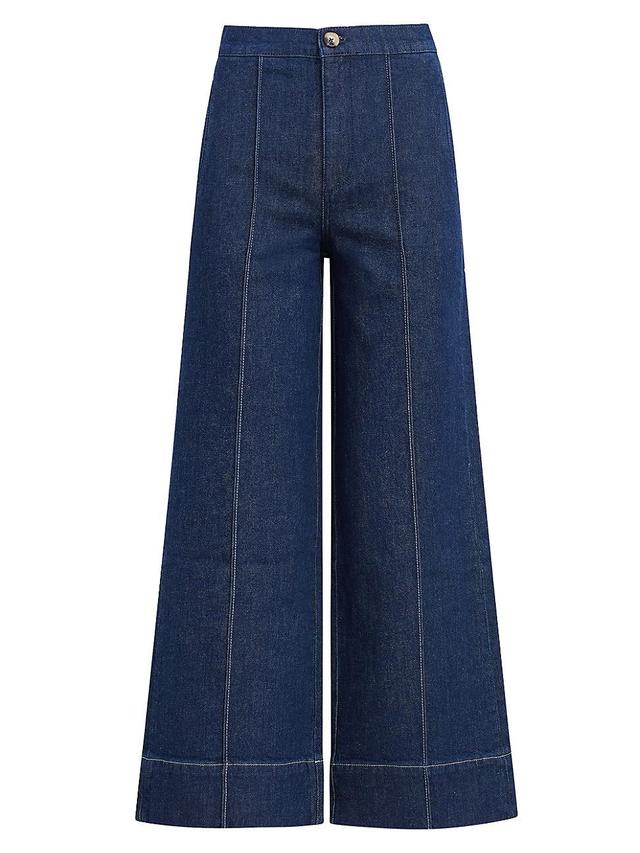 Womens Madison Wide-Leg Ankle-Crop Jeans Product Image