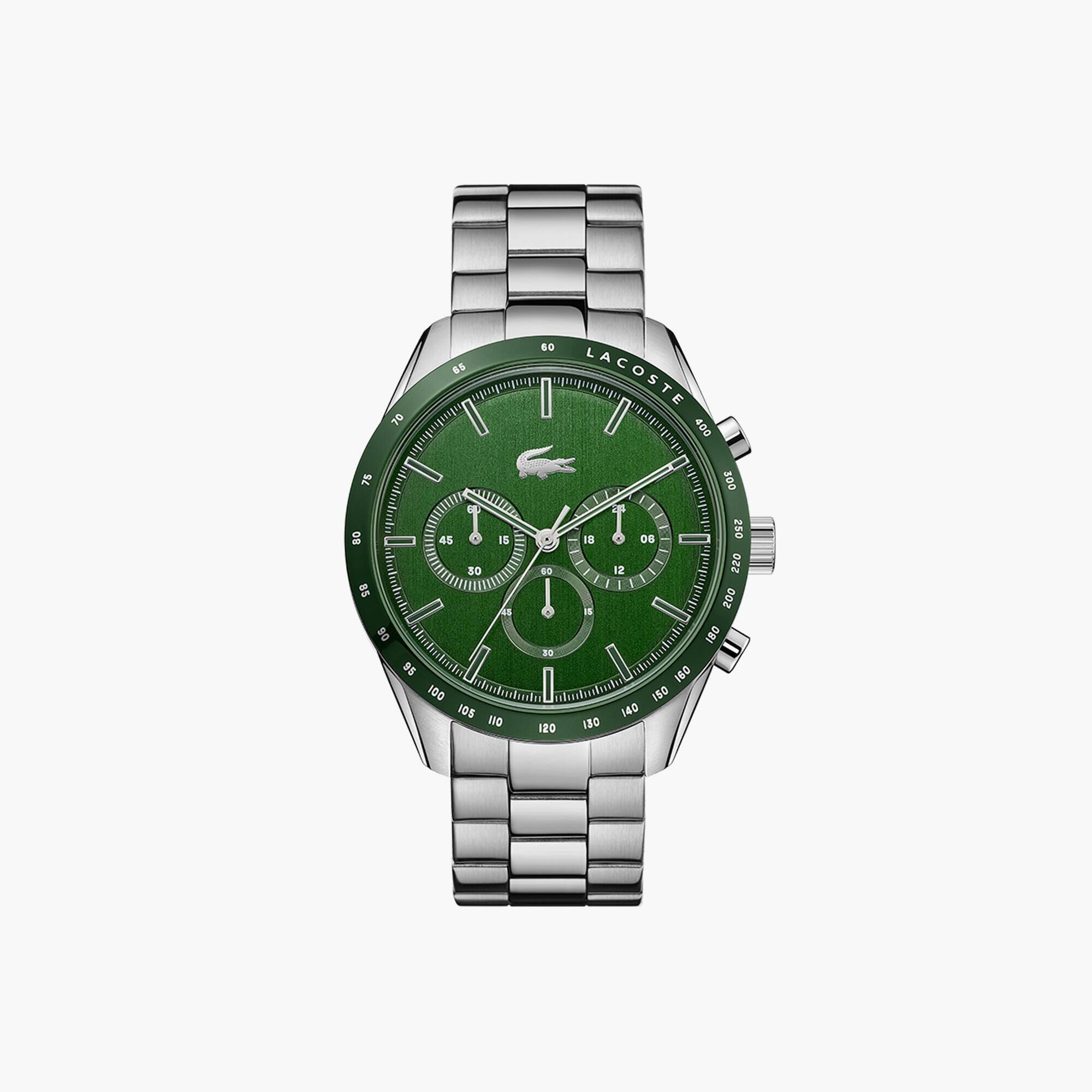 Boston Chrono Watch - Green With Stainless Steel Strap product image