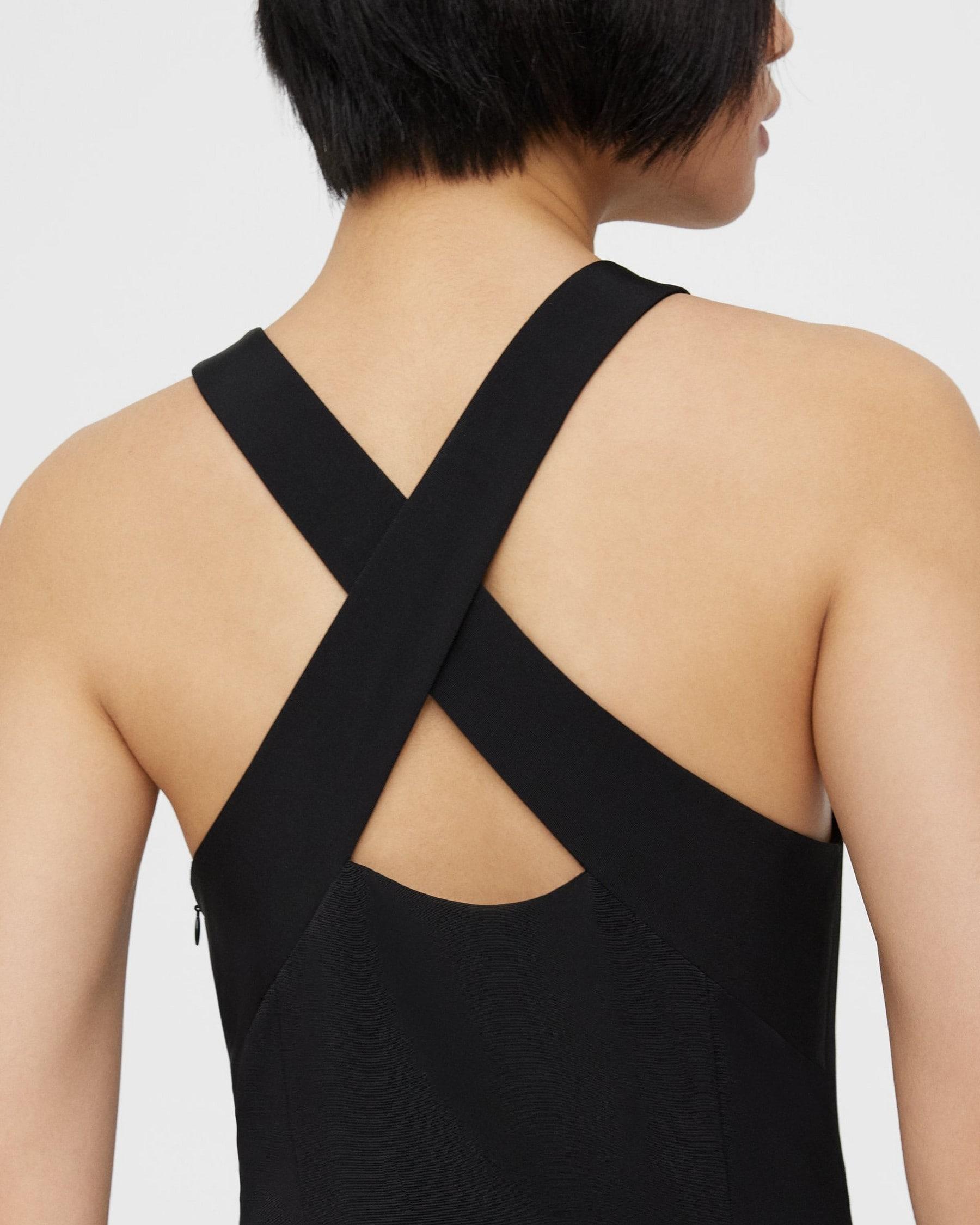 Cross-Back Sheath Dress in Viscose Product Image