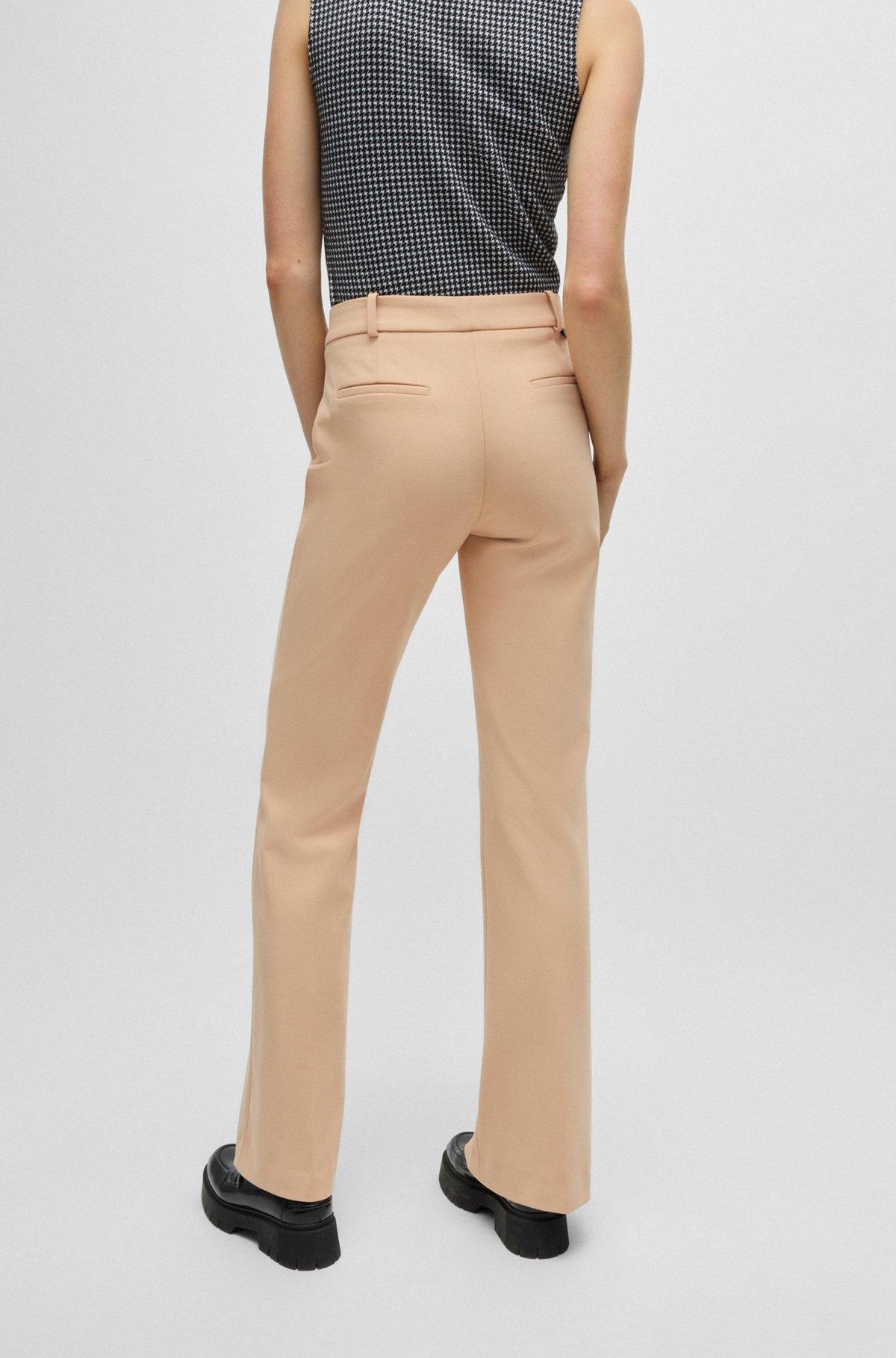 Regular-fit trousers in stretch fabric with bootcut leg Product Image