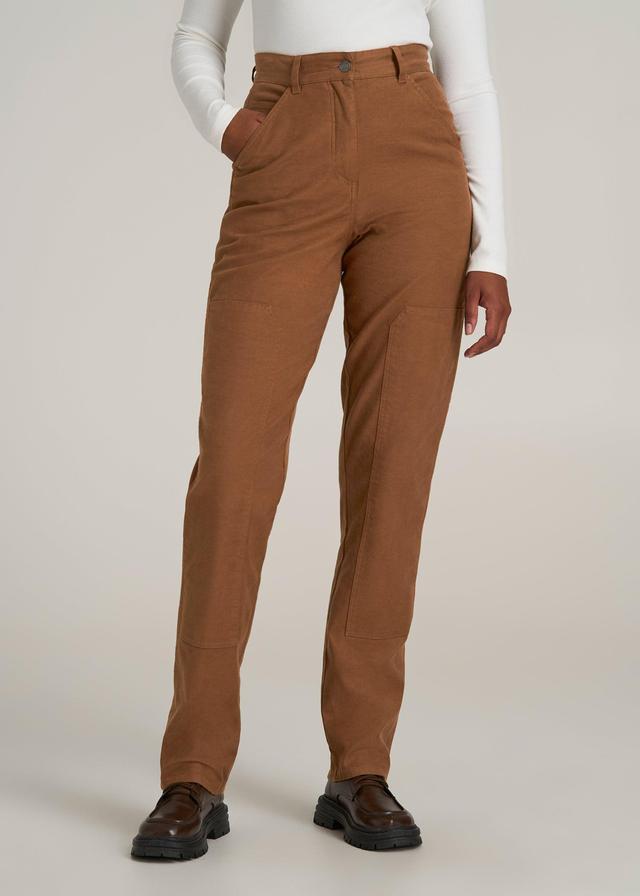 High-Waisted Carpenter Pocket Pants for Tall Women in Nutshell Product Image