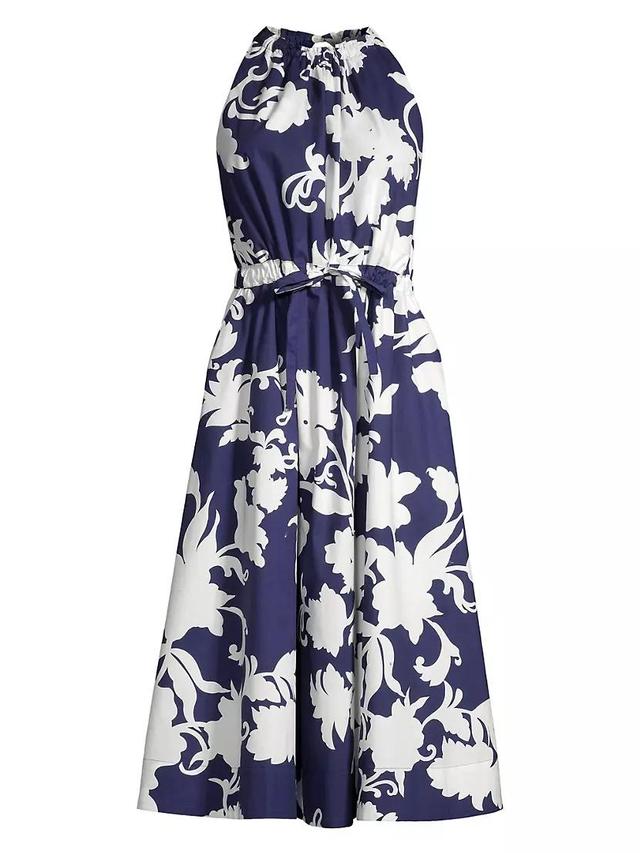 Casablanca Floral Cotton Poplin Midi-Dress Product Image