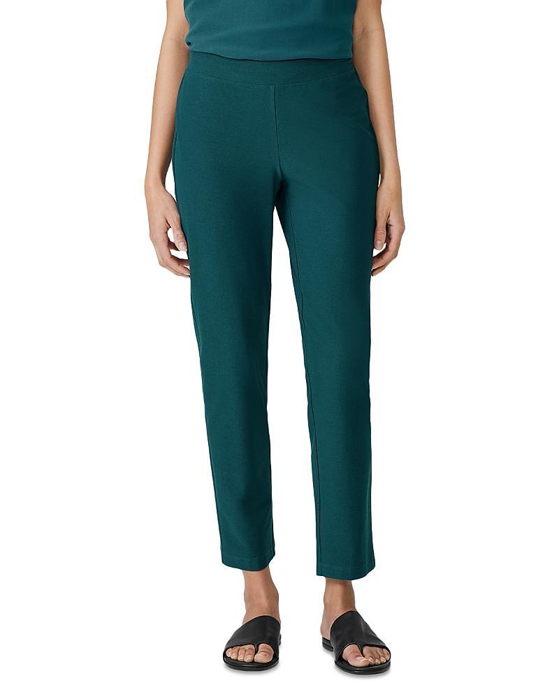 Eileen Fisher Slim Ankle Stretch Crepe Pants Product Image