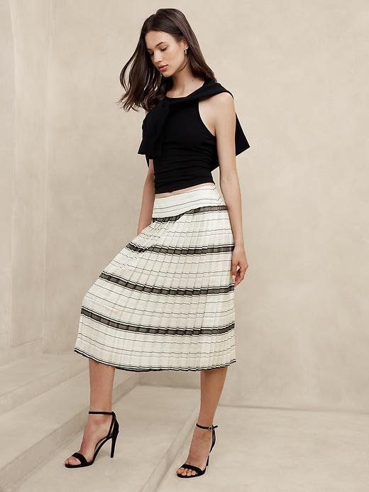 Pleated Midi Skirt Product Image