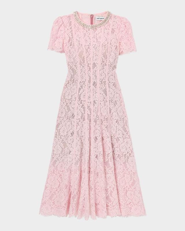 Embellished Lace Midi Dress Product Image