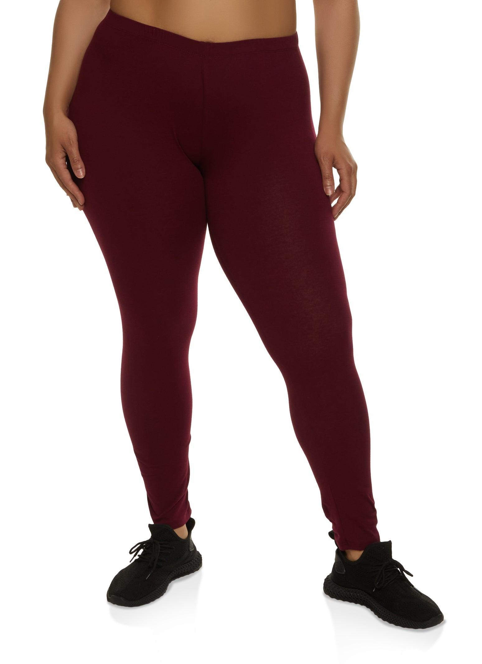 Womens Plus Size Basic High Rise Leggings Product Image