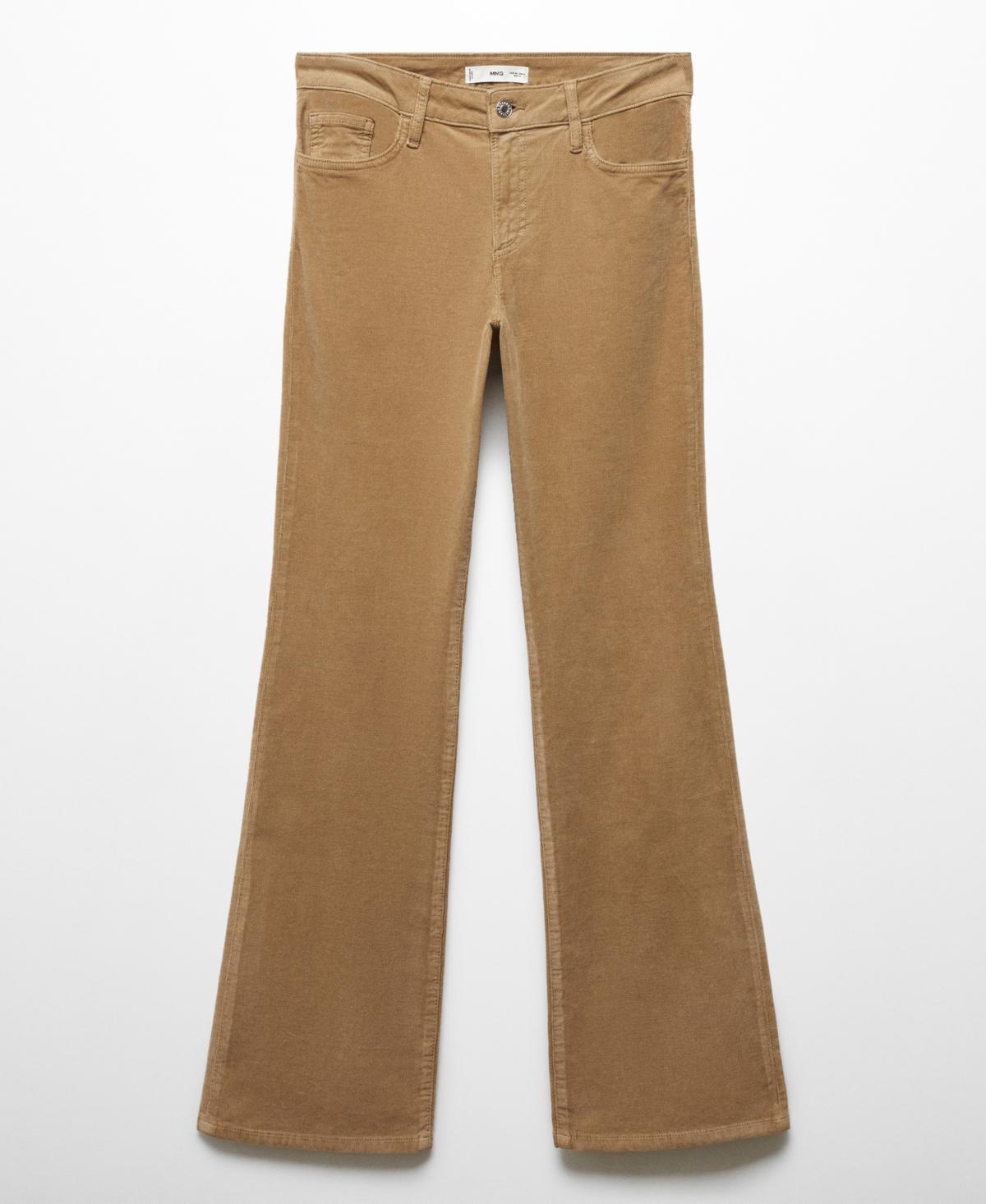 MANGO Corduroy Flare Leg Pants Product Image