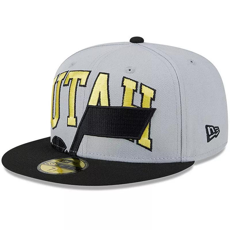 Mens New Era Gray/Black Utah Jazz Tip-Off Two-Tone 59FIFTY Fitted Hat Product Image