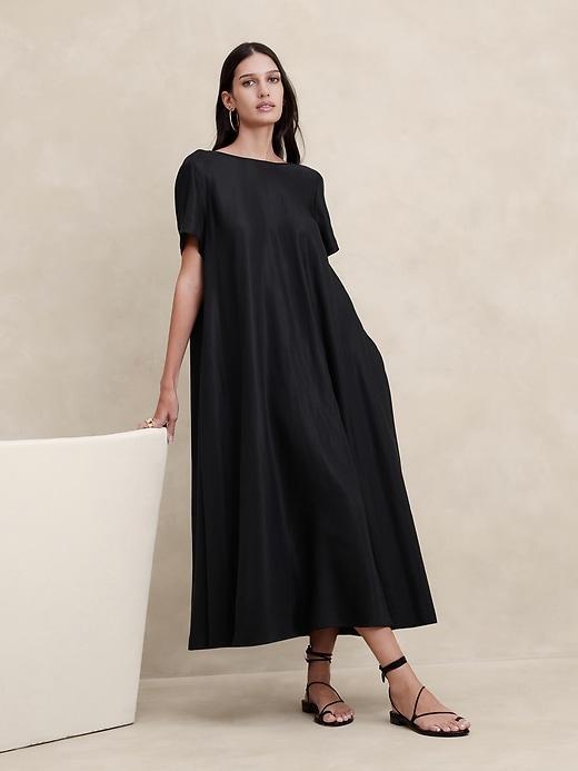 Aurelia Linen-Blend Maxi Dress Product Image